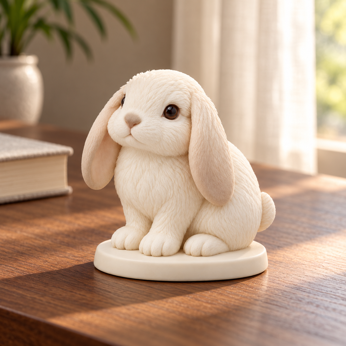 Oakvelora Lop-Eared Rabbit Car Interior Decorative Figurine