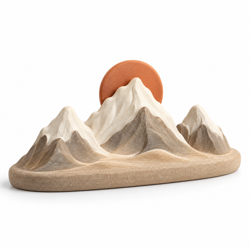 Oakvelora Mountain & Sun Car Interior Decorative Ornament