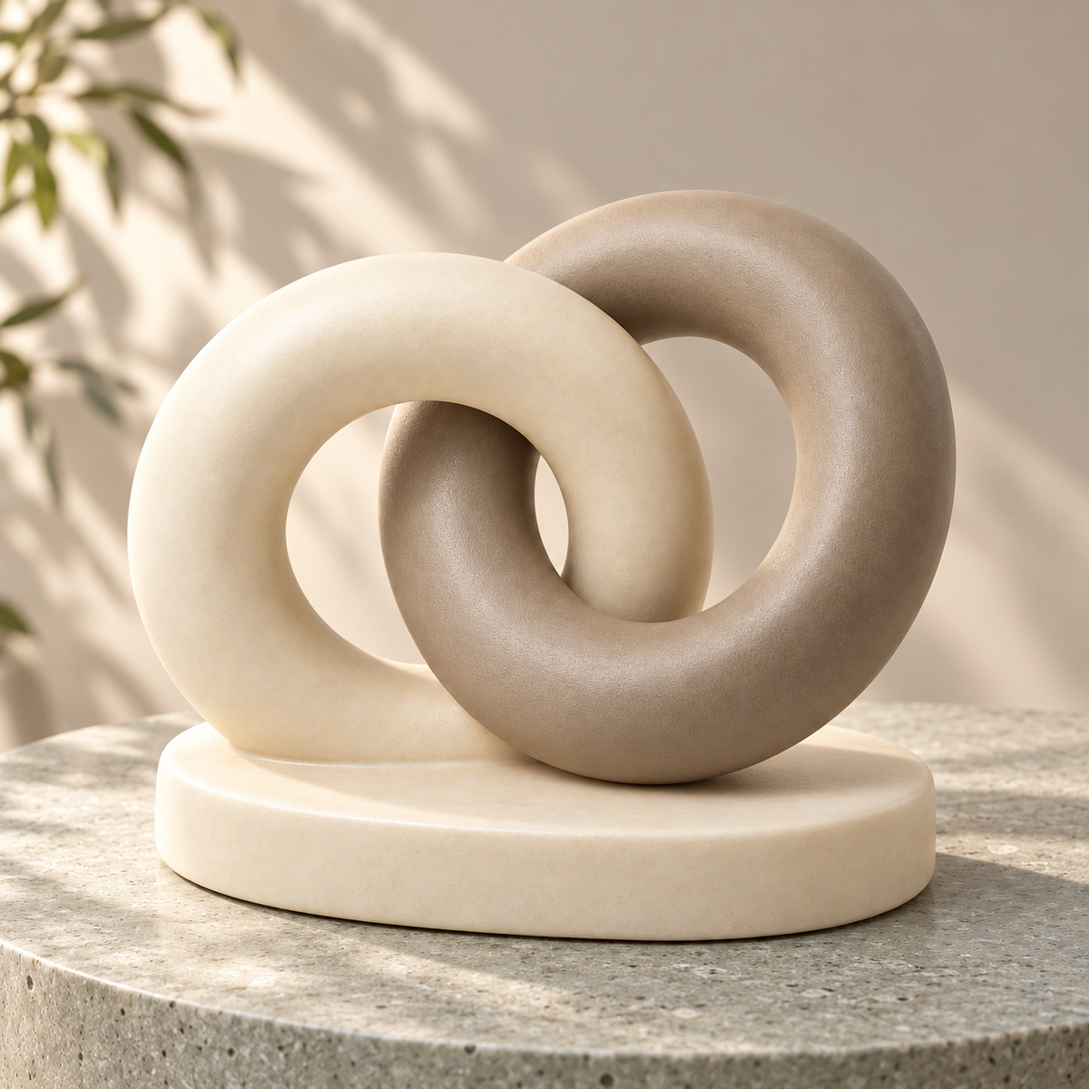 Oakvelora Interlocking Rings Car Interior Decorative Ornament