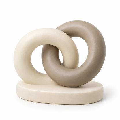 Oakvelora Interlocking Rings Car Interior Decorative Ornament