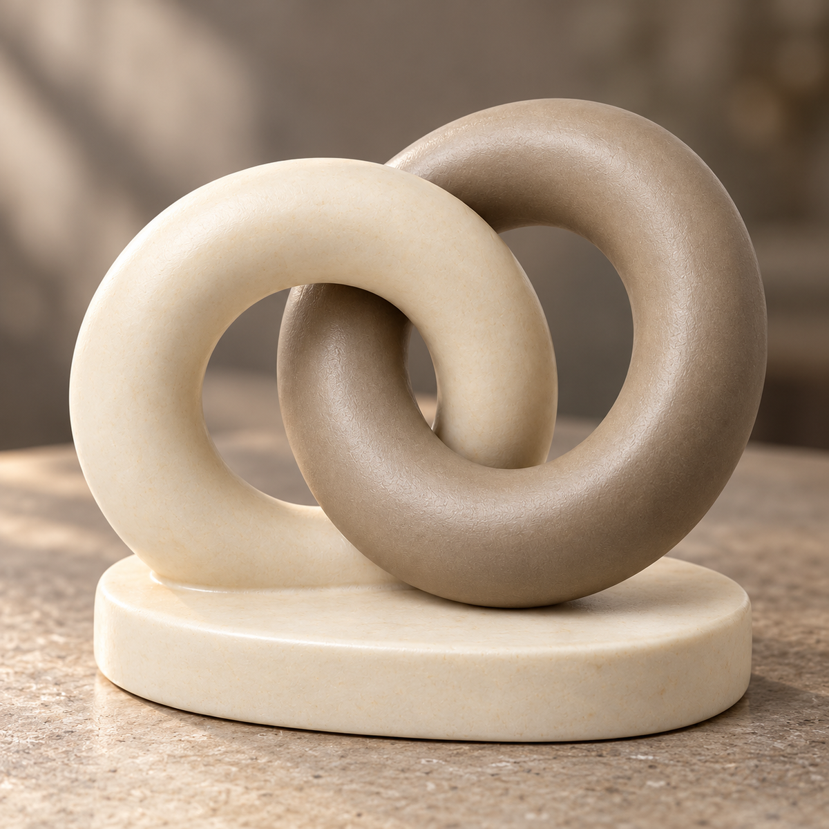Oakvelora Interlocking Rings Car Interior Decorative Ornament