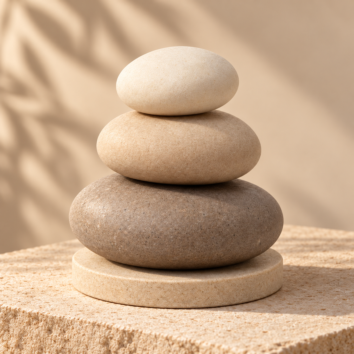 Oakvelora Stacked Pebble-Look Car Interior Decorative Ornament