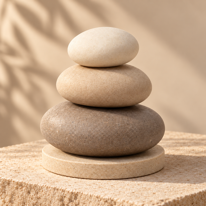 Oakvelora Stacked Pebble-Look Car Interior Decorative Ornament