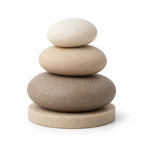 Oakvelora Stacked Pebble-Look Car Interior Decorative Ornament