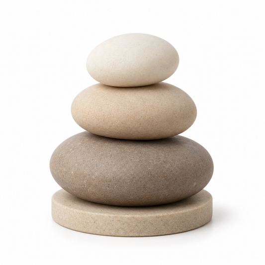 Oakvelora Stacked Pebble-Look Car Interior Decorative Ornament