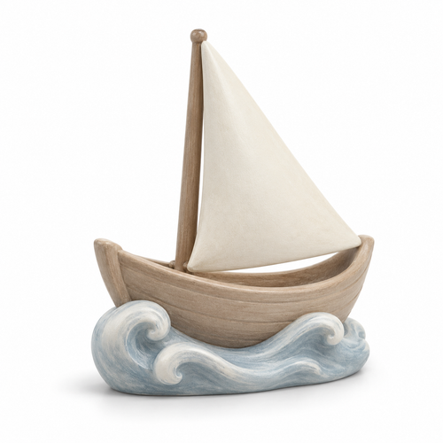 Oakvelora Sailboat & Waves Car Interior Decorative Ornament