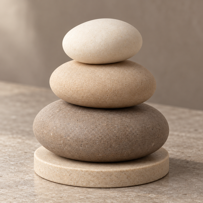 Oakvelora Stacked Pebble-Look Car Interior Decorative Ornament