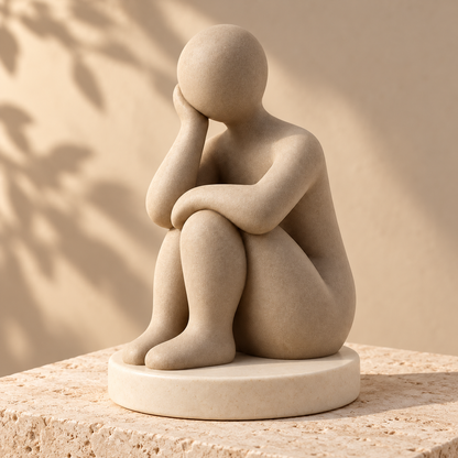 Oakvelora Abstract Seated Figure Car Interior Decorative Ornament