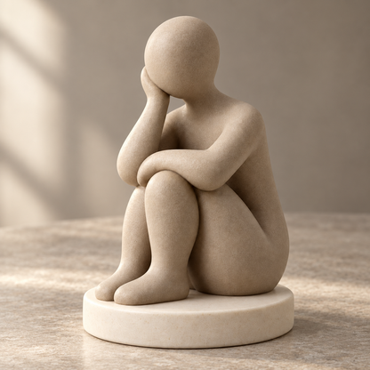 Oakvelora Abstract Seated Figure Car Interior Decorative Ornament