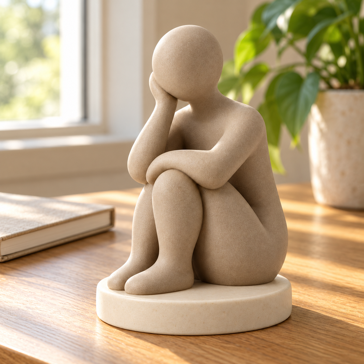 Oakvelora Abstract Seated Figure Car Interior Decorative Ornament