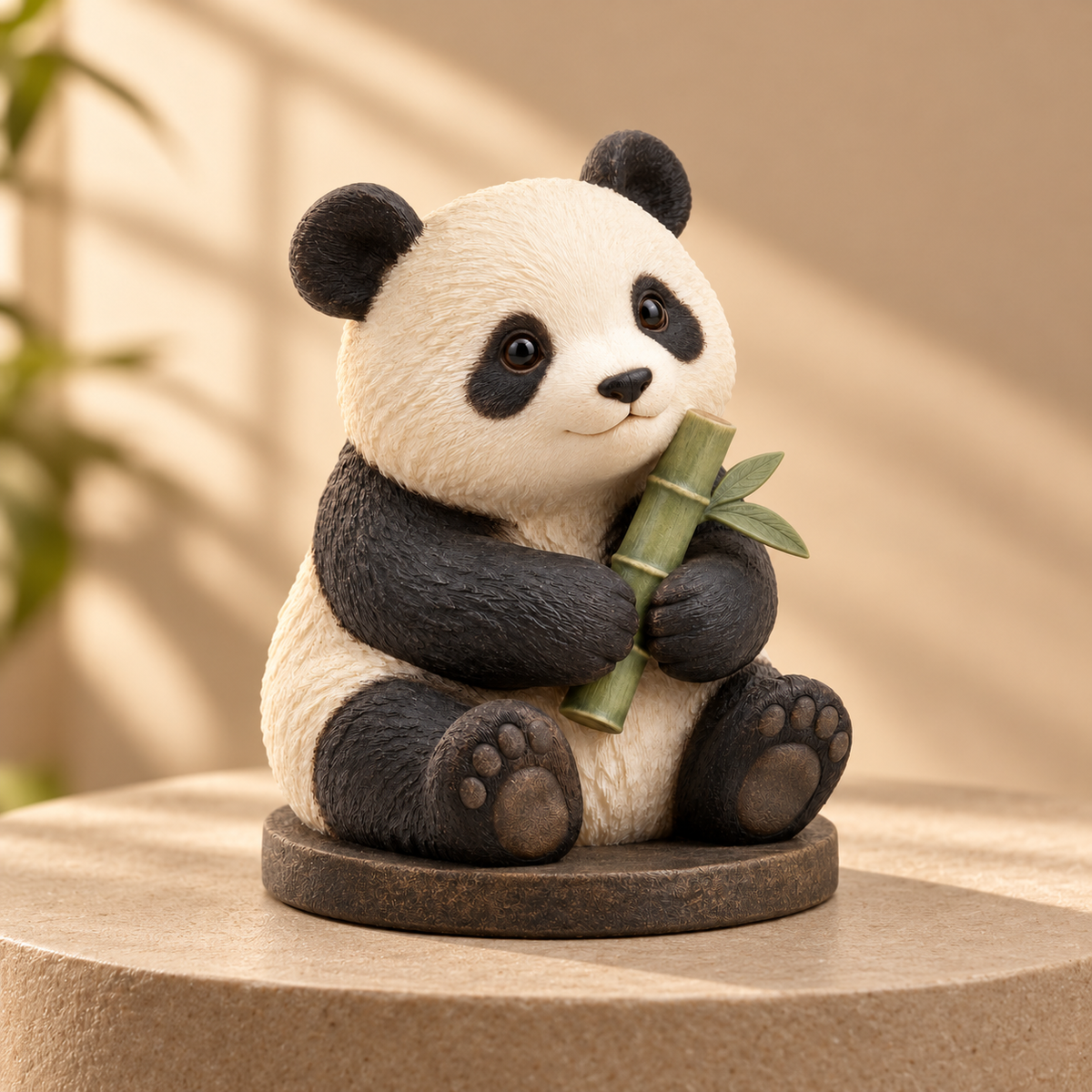 Oakvelora Panda with Bamboo Car Interior Decorative Figurine