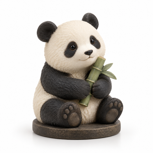 Oakvelora Panda with Bamboo Car Interior Decorative Figurine
