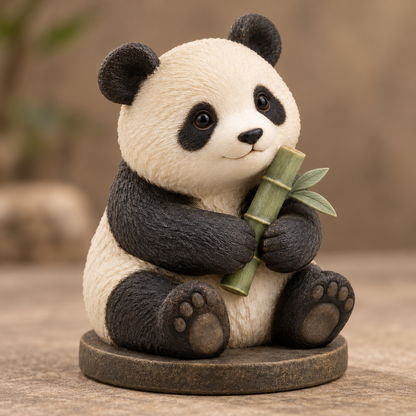 Oakvelora Panda with Bamboo Car Interior Decorative Figurine