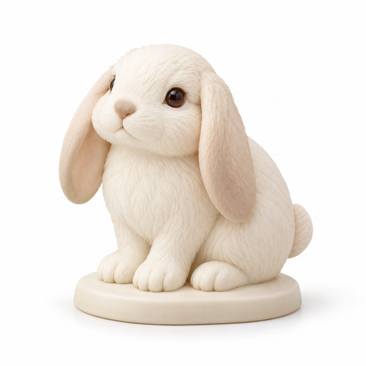 Oakvelora Lop-Eared Rabbit Car Interior Decorative Figurine