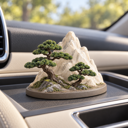 Oakvelora Mountain & Pine Tree Car Interior Decorative Ornament