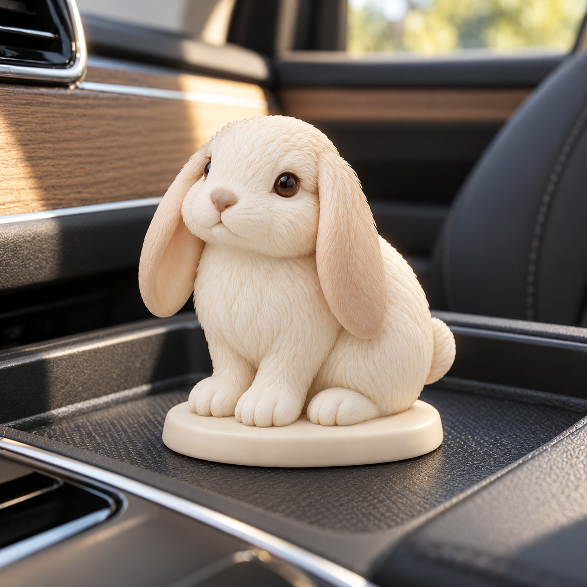 Oakvelora Lop-Eared Rabbit Car Interior Decorative Figurine