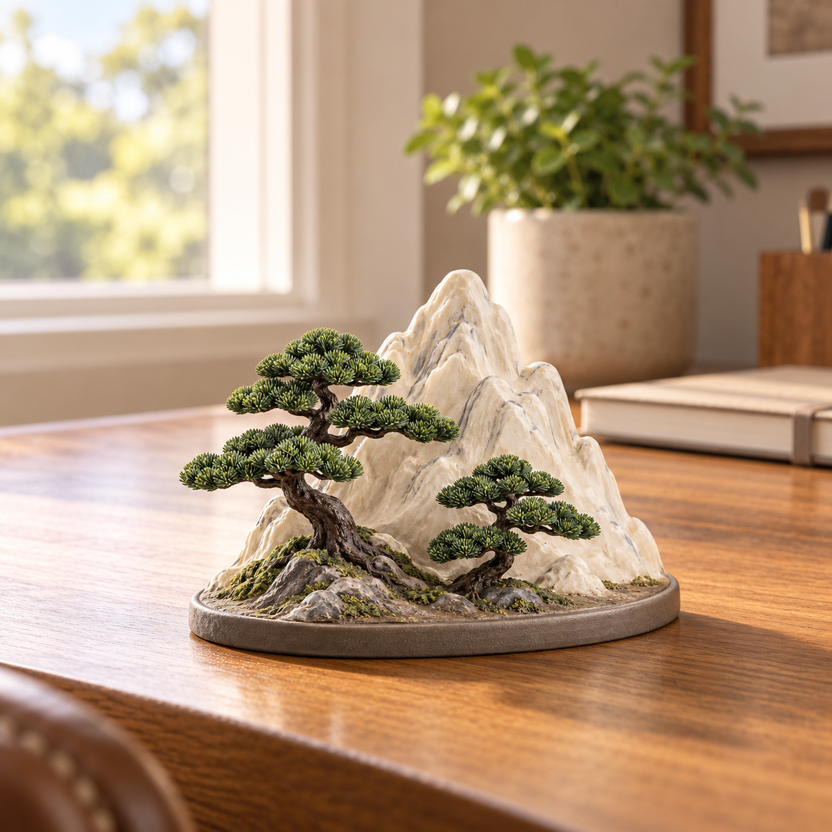 Oakvelora Mountain & Pine Tree Car Interior Decorative Ornament