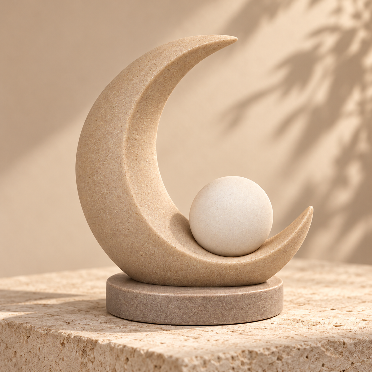 Oakvelora Crescent Moon & Sphere Car Interior Decorative Ornament