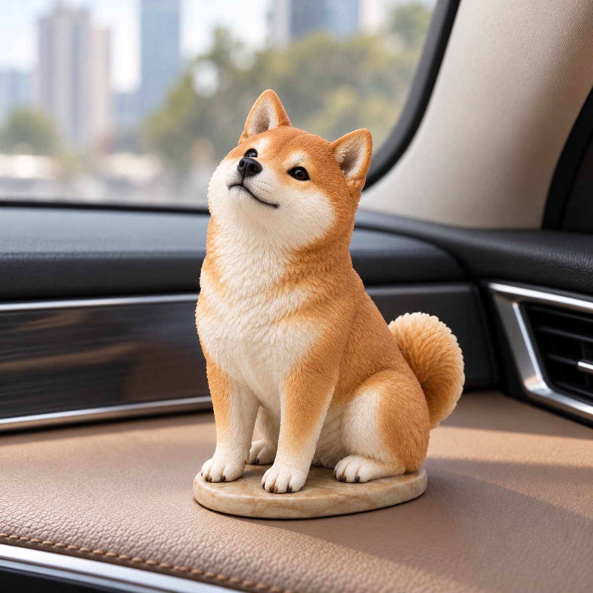 Oakvelora Shiba Inu Car Interior Decorative Figurine